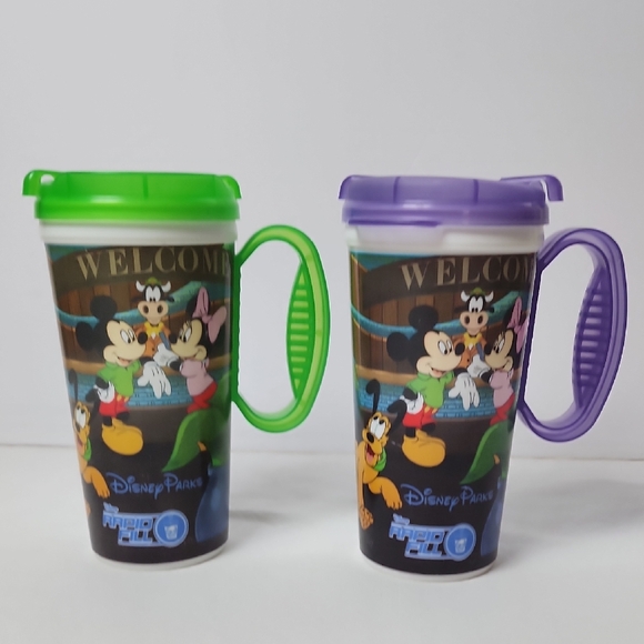 Disney Parks Rapid Refill Mugs Set of 2 – Mickey & Friends Resort Souvenirs - Picture 1 of 5